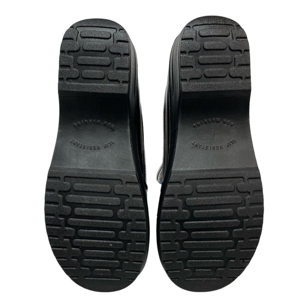 12Wide-Easy Street Black Patent Mules - Picture 5 of 10